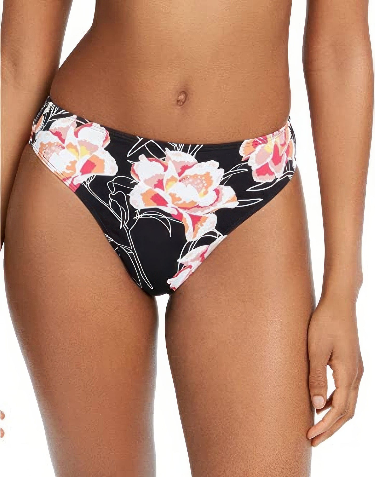 Roxy Beach Classics High Leg Waisted Bikini Bottoms  Color Anthracite Zilla Sample Size XL