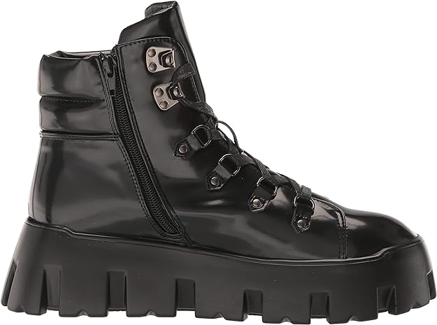 Madden Girl Women's Alpine Lug-Sole Platform Ankle Boots  Color Black Size 7.5M