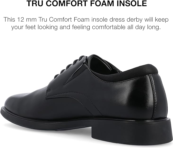 Vance Co. Men's Kimball Round Toe Oxford  Color Black Size 11.5W