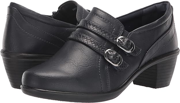Easy Street Women's Stroll Double Buckle Bootie Fashion Boots  Color Navy Size 6N