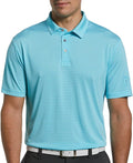 PGA TOUR Men's Feeder Stripe Performance Polo Shirt  Color Tanger Turquoise Size L