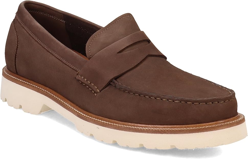Cole Haan Men's American Classics Penny Loafers  Truffle Nubuck/Egret Size 9
