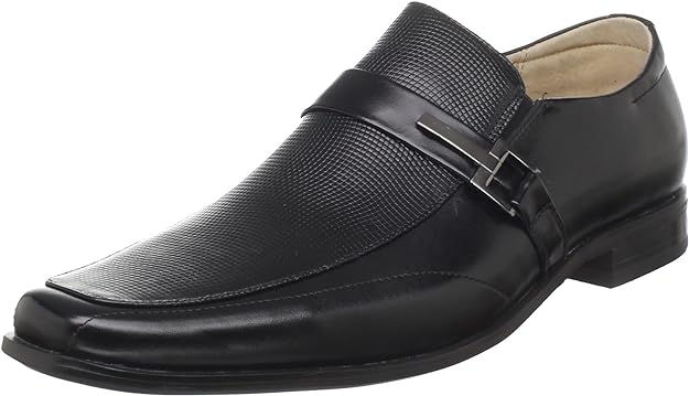 Stacy Adams Men's Beau Bit Perforated Slip-On Loafer  Black Size 9.5