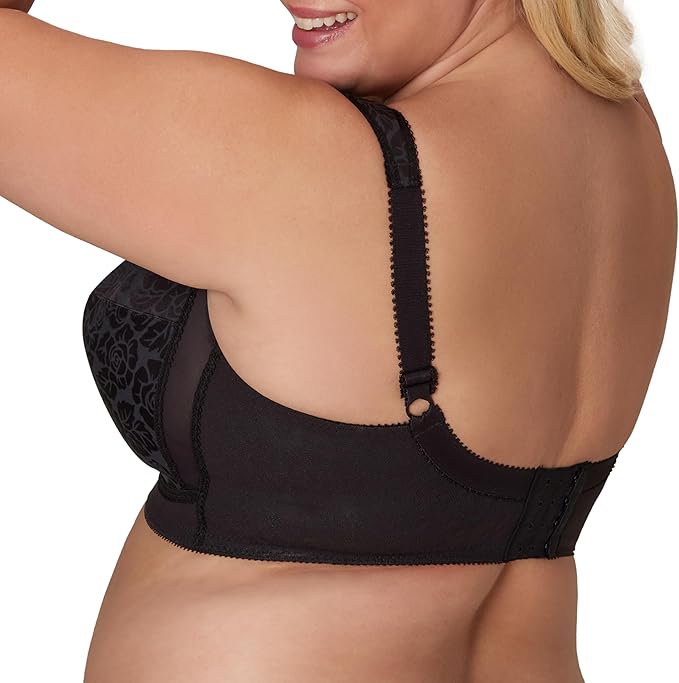 Playtex 18 Hour Original Comfort-Strap Wireless Bra  Black Size 42D