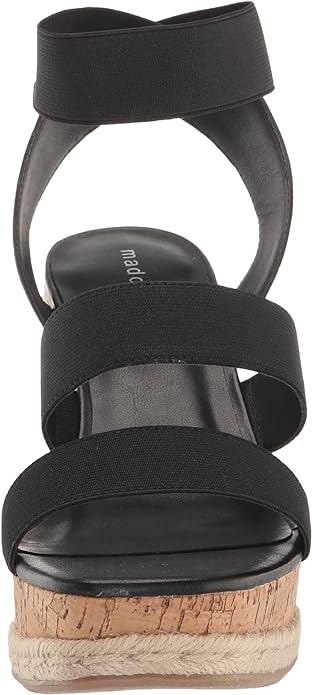 Madden Girl Maranda Stretch Ankle-Strap Wedge Sandals  Color Black Size 9.5M