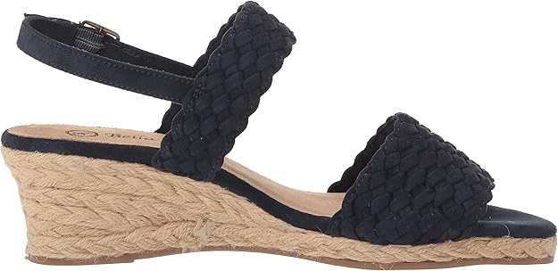 Bella Vita Women's Mariella Espadrille Sandal  Navy Suede Size 7