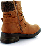LifeStride Women's Katie Booties  Color Cognac Brown Vegan Leather Size 8.5M