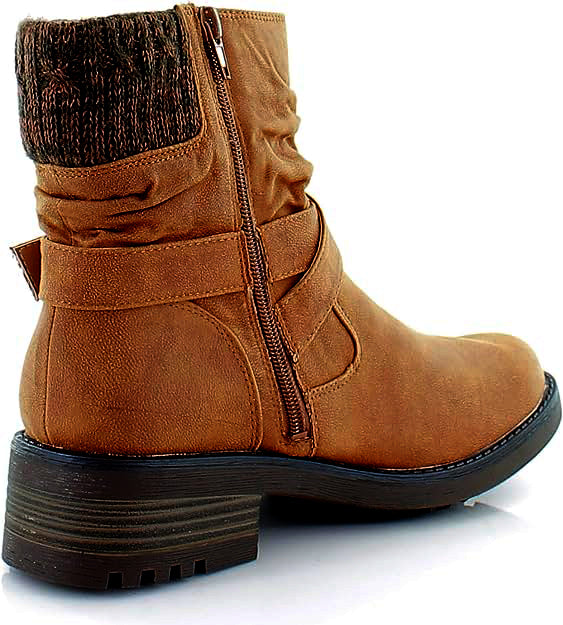 LifeStride Women's Katie Booties  Color Cognac Brown Faux Leather Size 8.5M