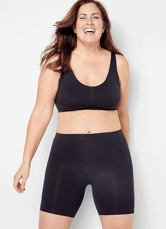 Jockey Shapewear Skimmies Smoothing No-Chafe Slipshorts  Black Size 3XL