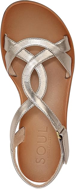 Soul Naturalizer Summer Ankle Strap Summer Sandal  Warm Silver Size 8.5W