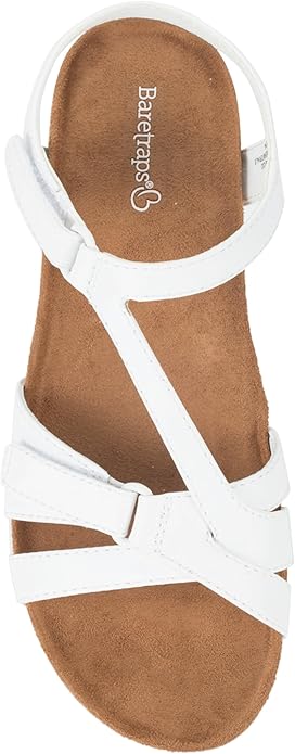 Baretraps Women's Jaxen Outer Side Closure Sandal  White Size 9.5
