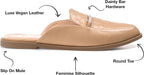 Journee Collection Women's Rubee Slip On Round Toe Mules Flats  Color Taupe Size 7M