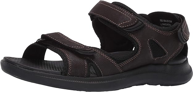 Nunn Bush Men's Rio Vista Three Strap River Sandals  Brown Size 11