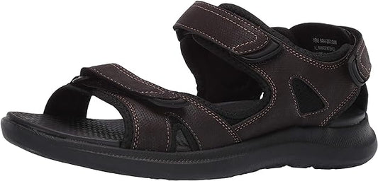 Nunn Bush Men's Rio Vista Three Strap River Sandals  Brown Size 11