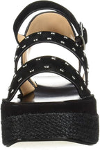 CHARLES DAVID Women's Madeira Platform Sandals  Studded Black  Size 5.5