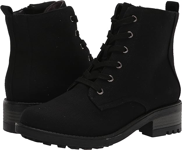 LifeStride Women's Kunis Canvas Booties  Color Black Canvas Size 9.5W