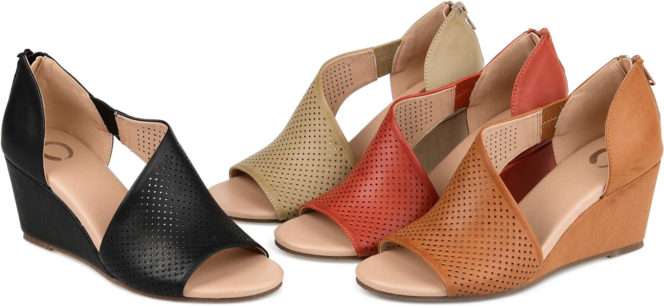 Journee Collection Women's Aretha Wedge  Color Rust Size 10M