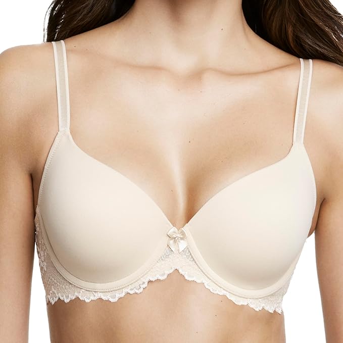 Dominique Lacee Everyday Contour T-Shirt Bra  Nude Size 38C