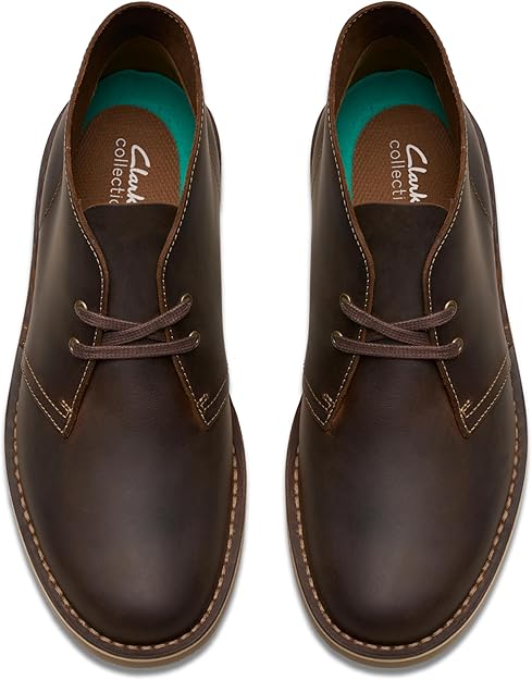 Clarks Men's Shepton Lace-Up Chukka Boots  Beeswax Leather Size 11