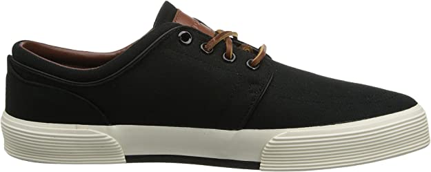 Polo Ralph Lauren Men's Faxon Logo Sneakers  Color Polo Black Cream Size 8