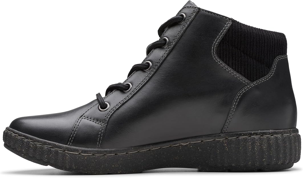 Clarks Women's Caroline Park Boots  Black Combi Leather Size 5
