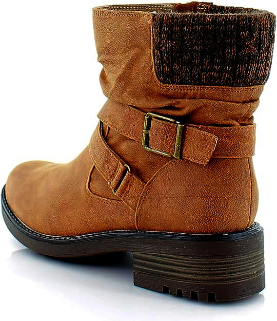 LifeStride Women's Katie Booties  Color Cognac Brown Faux Leather Size 8.5M