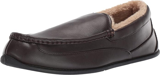 DEER STAGS Men's Slipperooz Spun Slippers  Dark Brown Size 11
