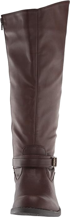 Easy Street Women's Quinn Plus Plus Harness Boot  Color Brown Burnish Size 8.5M (Extra Wide Calf)
