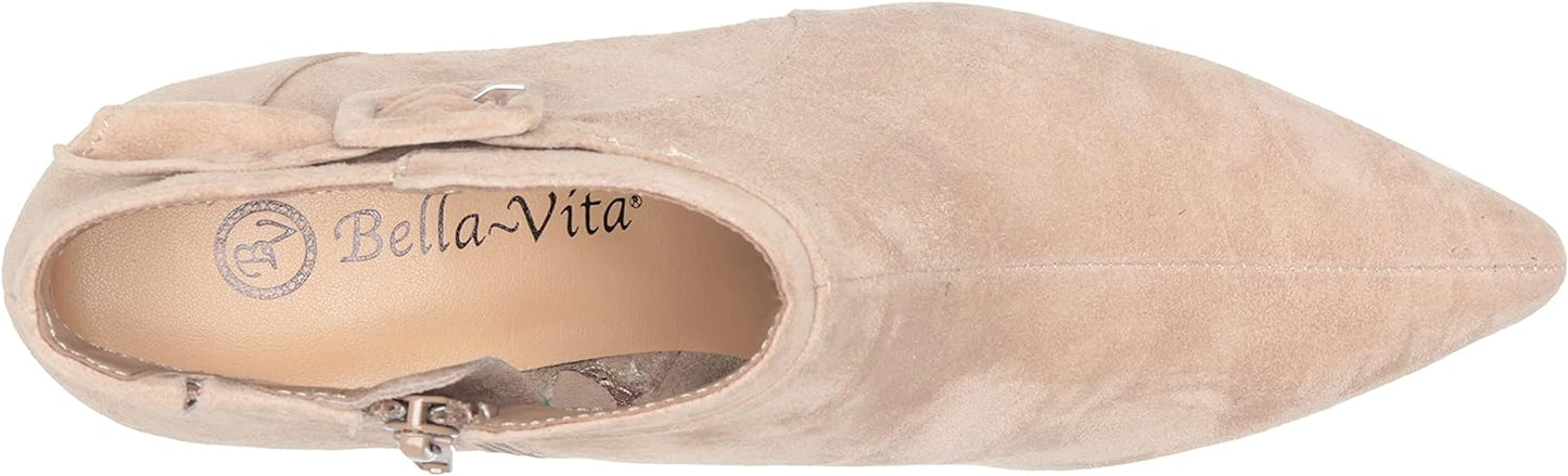 Bella Vita Women's Bindi Dress Fashion Booties  Color Almond Kid Suede Leather Size 8M