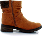LifeStride Women's Katie Booties  Color Cognac Brown Vegan Leather Size 8.5M