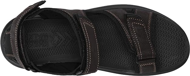 Nunn Bush Men's Rio Vista Three Strap River Sandals  Brown Size 11