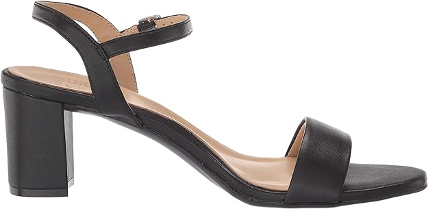 Naturalizer Women's Bristol Ankle Strap Sandals  Color Black Smooth Faux Leather Size 10M