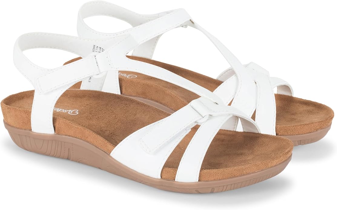 Baretraps Women's Jaxen Outer Side Closure Sandal  White Size 9.5