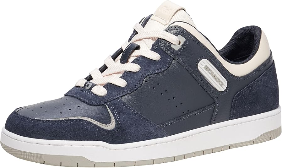 COACH Men's C201 Lace-Up Low Top Sneakers  Midnight Navy Size 10