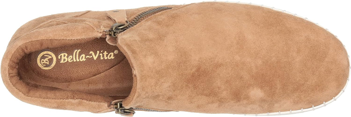 Bella Vita Women's Camberly Sport Booties  Color Saddle Kid Suede Leather Size 8.5W