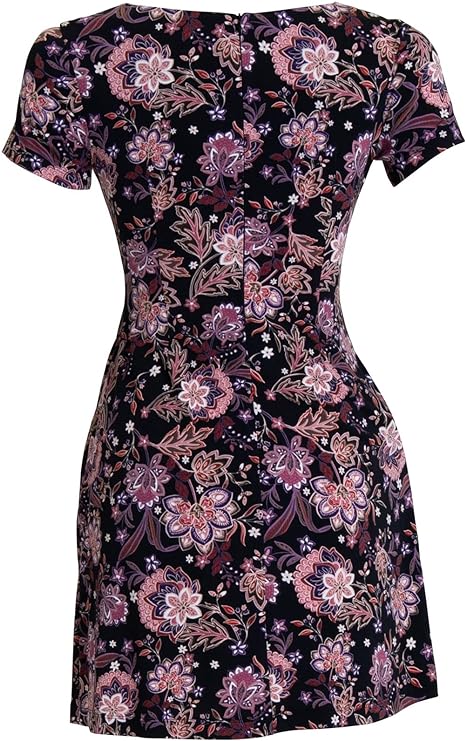 Connected Plus Size Printed Fit & Flare Dress  Color Black Size 18W