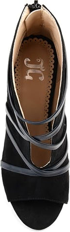 Journee Collection Women's Center Cutout Booties Black Size 10