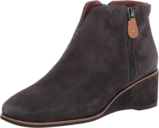 Gentle Souls by Kenneth Cole Women's Cole Ella Wedge Zip  Color Charcoal Size 7M