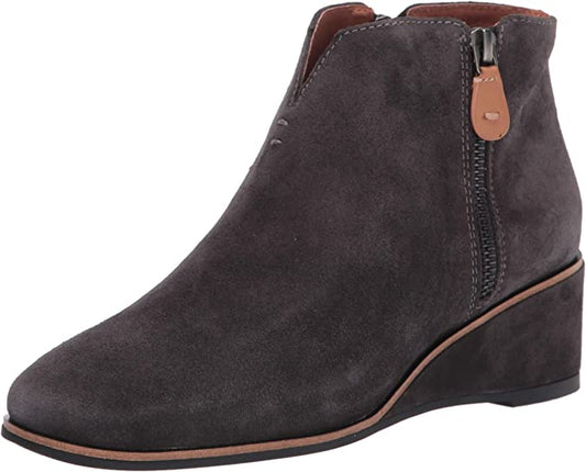 Gentle Souls by Kenneth Cole Women's Cole Ella Wedge Zip  Color Charcoal Size 7M
