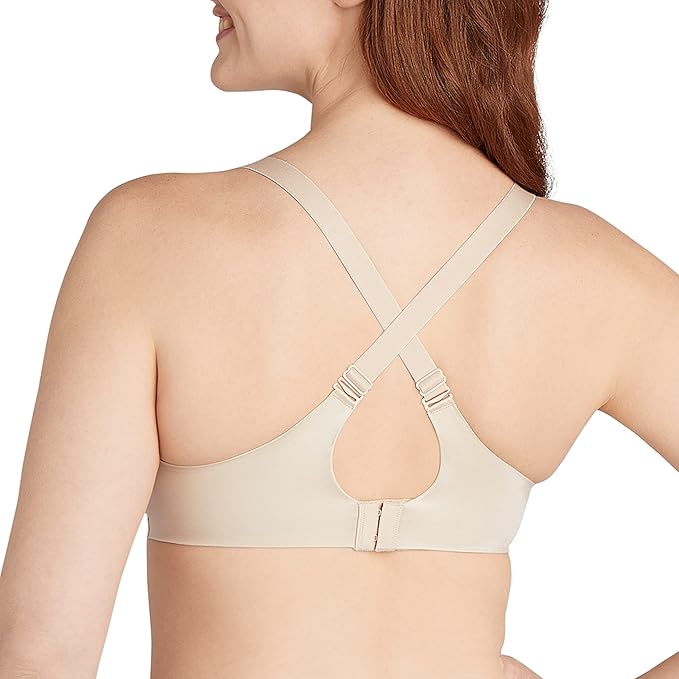 Bali Comfort Revolution Wireless Convertible T-Shirt Bra  Almond Size S