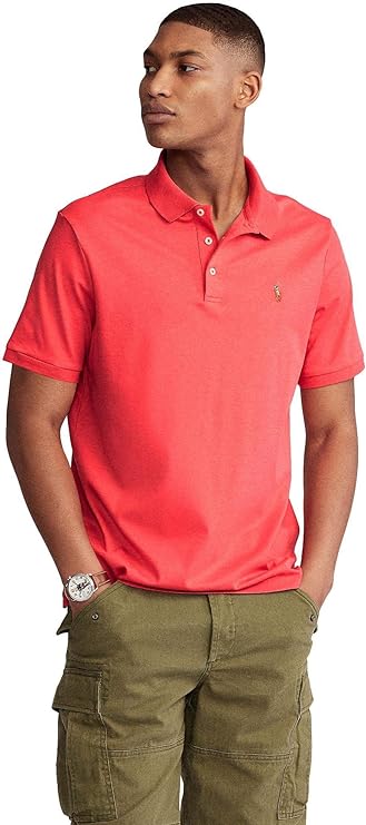 Polo Ralph Lauren Men's Classic-Fit Polo Shirt  Rosette Heather Red Size XL