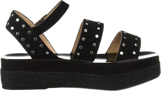 CHARLES DAVID Women's Madeira Platform Sandals  Studded Black  Size 5.5
