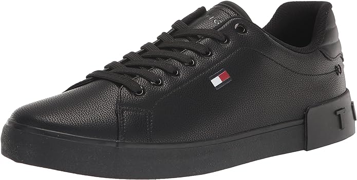 Tommy Hilfiger Men's Rezz Lace Up Low Top Sneakers  All Black Size 10 Style TMREZZ6