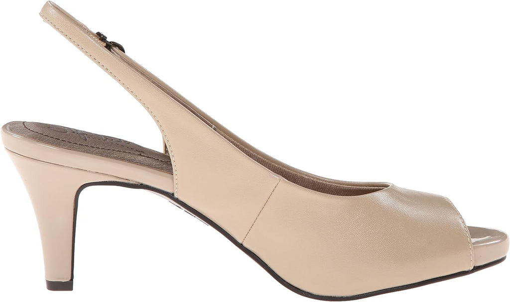LifeStride Women's Teller Slingbacks Tender Dress Sandals  Color Taupe Vegan Leather Size 8.5M