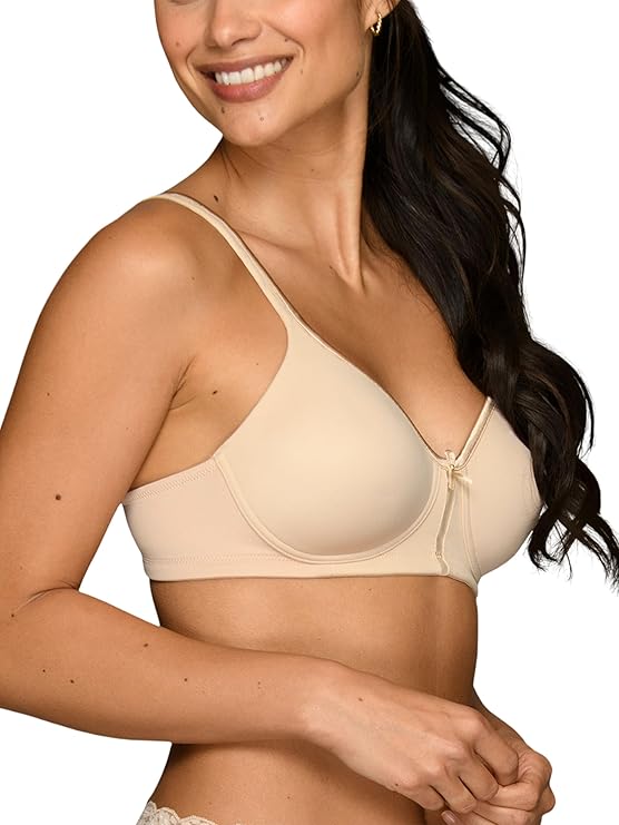 Vanity Fair Body Caress Full Coverage Wireless Bra   Damask Neutral Nude Size 42B