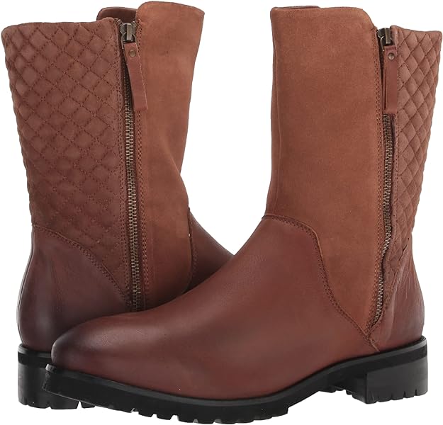 SoftWalk Women's Mansfield Faux Leather Ankle Boots  Color Cognac Size 6M