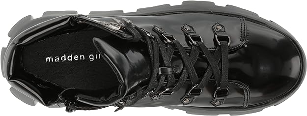 Madden Girl Women's Alpine Lug-Sole Platform Ankle Boots  Color Black Size 7.5M