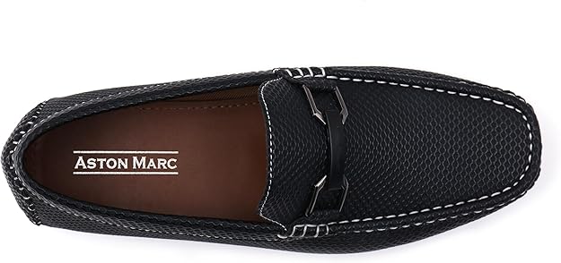 Aston Marc Men's Charter Bit Lightweight Breathable Loafer  Black Size 8.5