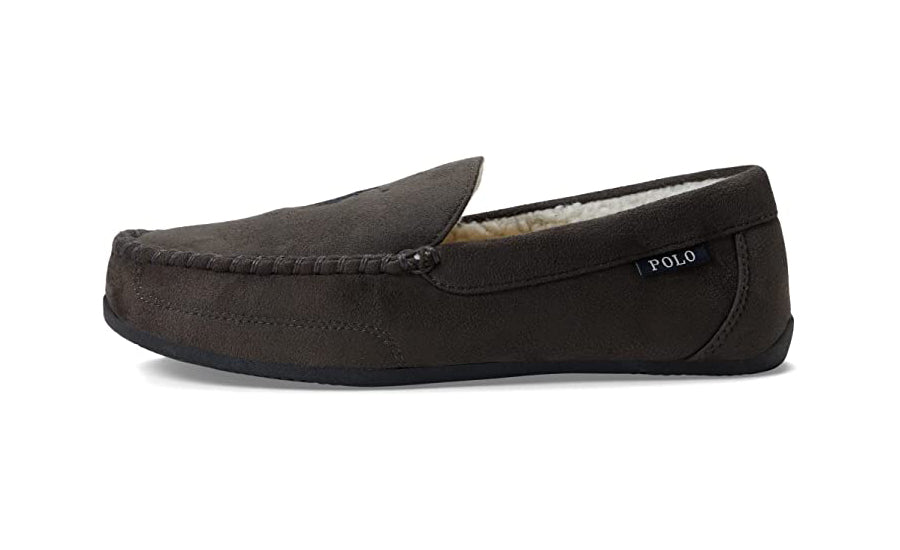 POLO RALPH LAUREN Mens Declan Bear Moccasin Slipper  Color Gray Size 11