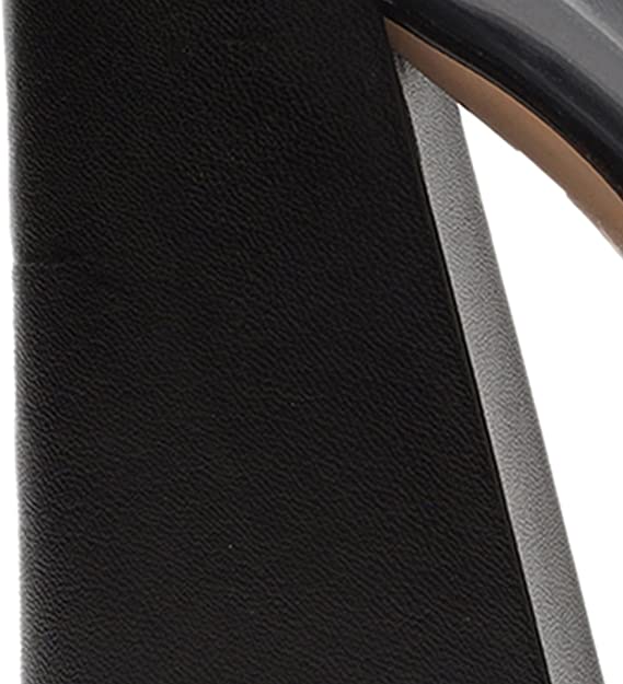 SCHUTZ Victorie High Block Sandals  Color Black/Clear Size 5.5B